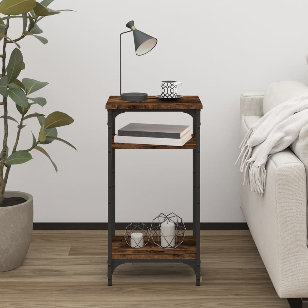 Table d'appoint Chêne fumé 40x30x75 cm Bois d'ingénierie - XIOS