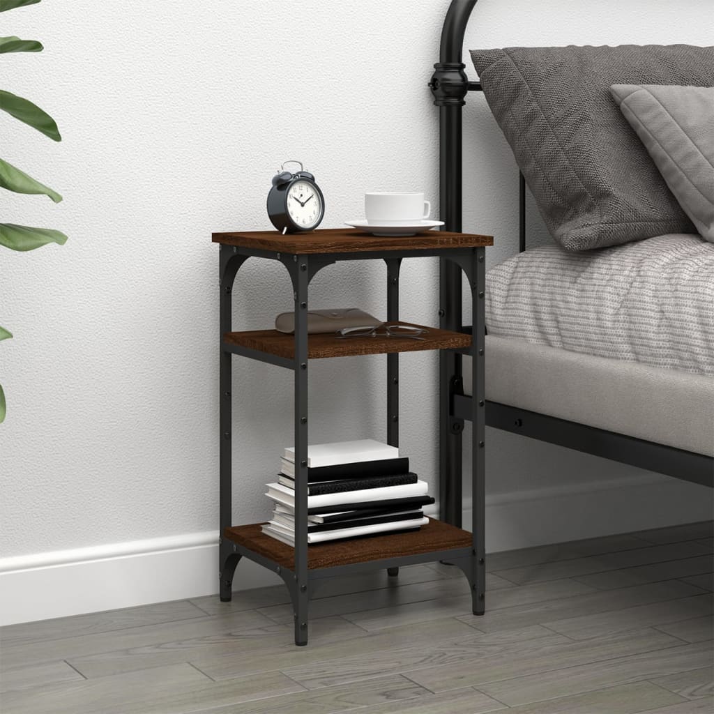 Table d'appoint Chêne marron 35x30x60 cm Bois d'ingénierie - XIOS