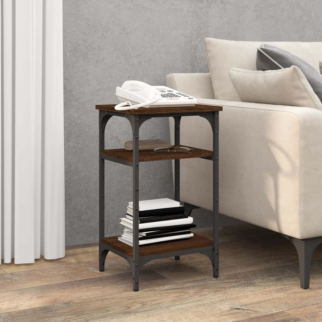 Table d'appoint Chêne marron 35x30x60 cm Bois d'ingénierie - XIOS