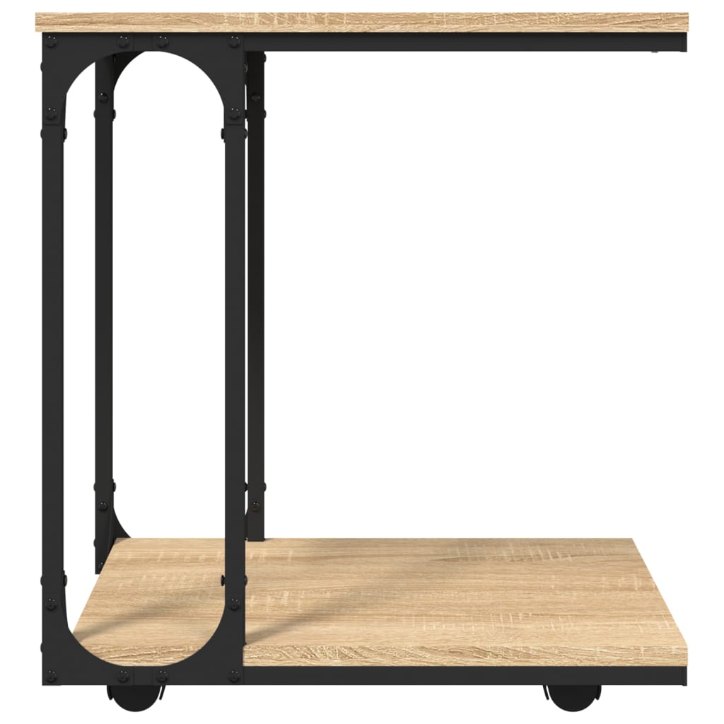 Table d'appoint à roues Chêne sonoma 50x35x55,5 cm - XIOS