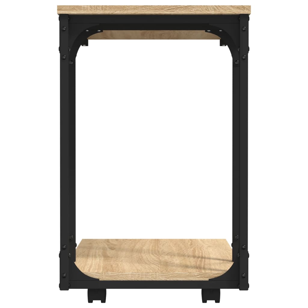 Table d'appoint à roues Chêne sonoma 50x35x55,5 cm - XIOS