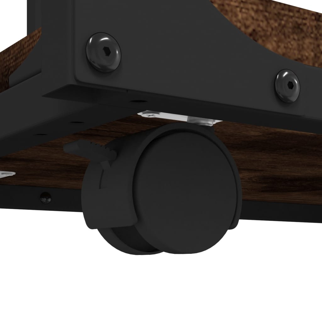 Table d'appoint à roues Chêne fumé 50x35x55,5 cm - XIOS