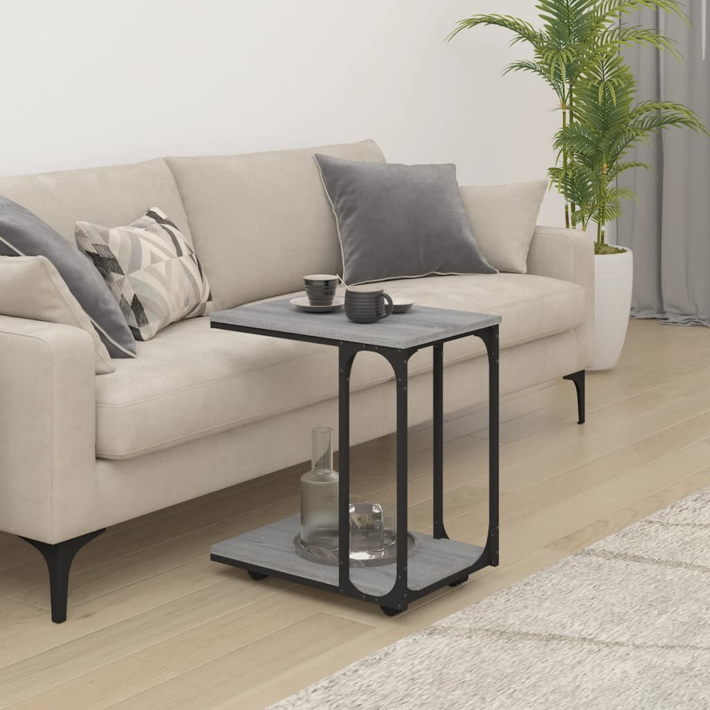 Table d'appoint à roues Sonoma gris 50x35x55,5 cm - XIOS