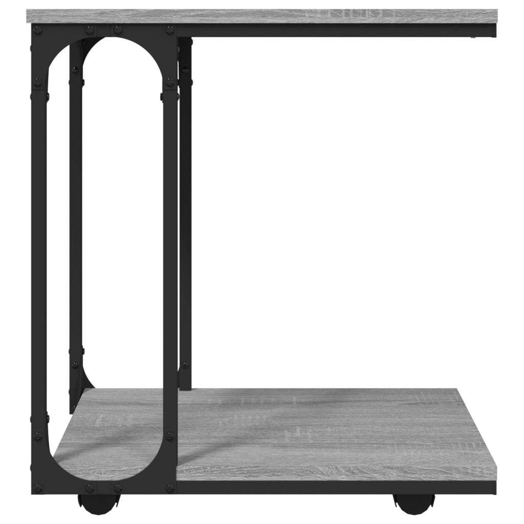 Table d'appoint à roues Sonoma gris 50x35x55,5 cm - XIOS