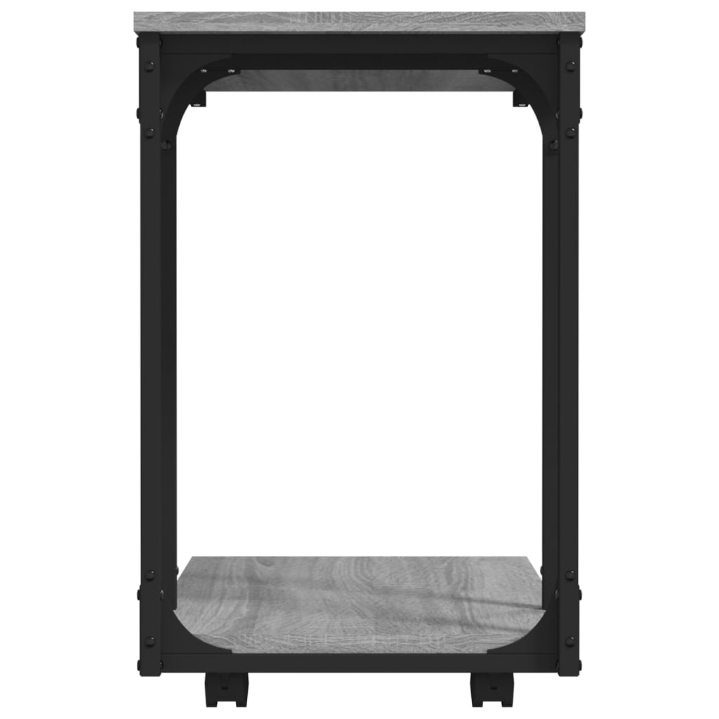 Table d'appoint à roues Sonoma gris 50x35x55,5 cm - XIOS