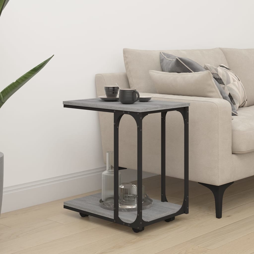 Table d'appoint à roues Sonoma gris 50x35x55,5 cm - XIOS