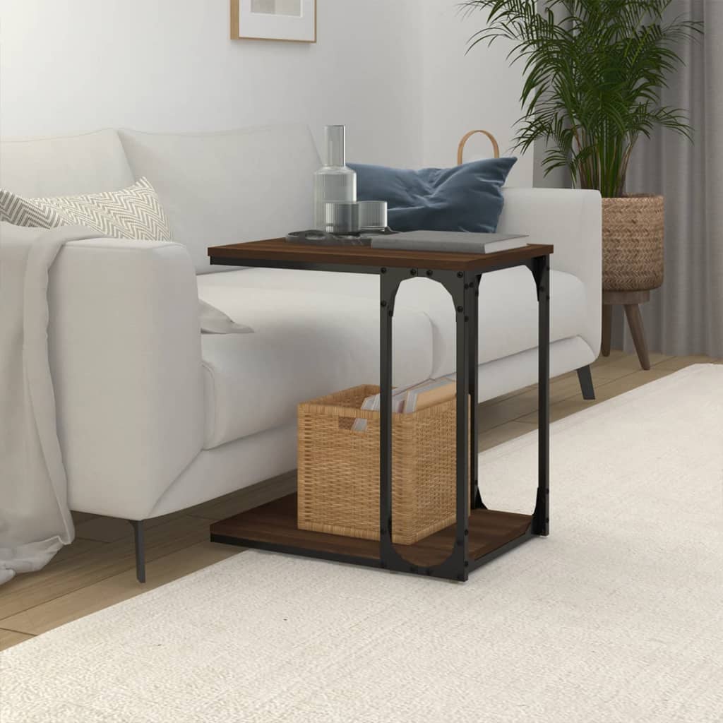 Table d'appoint Chêne marron 50x35x52 cm Bois d'ingénierie - XIOS