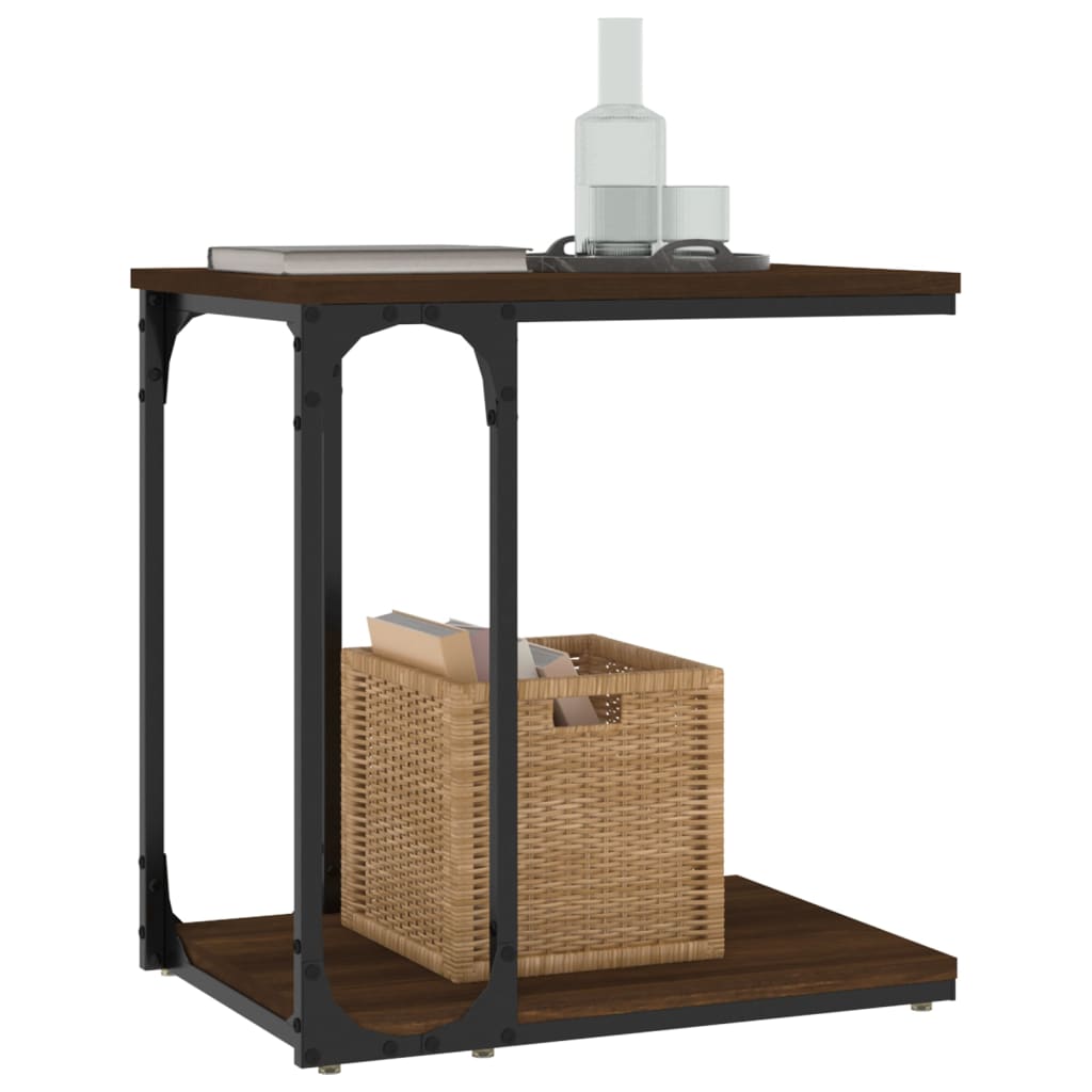 Table d'appoint Chêne marron 50x35x52 cm Bois d'ingénierie - XIOS