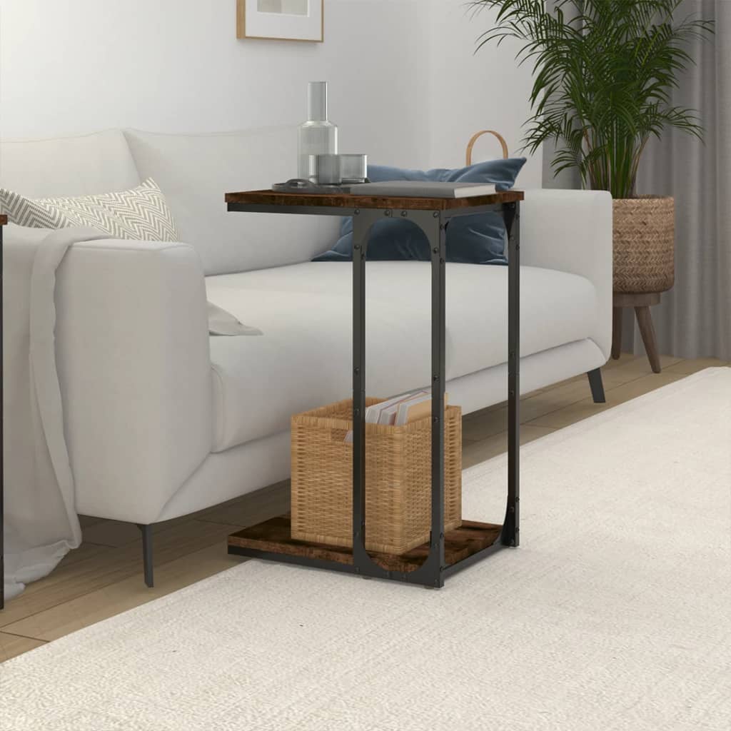 Table d'appoint Chêne fumé 40x30x60 cm Bois d'ingénierie - XIOS