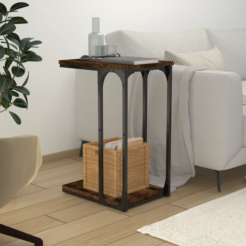 Table d'appoint Chêne fumé 40x30x60 cm Bois d'ingénierie - XIOS
