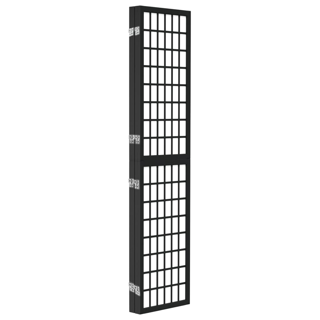 Cloison de séparation pliable 4 panneaux 160x170 cm Noir - XIOS
