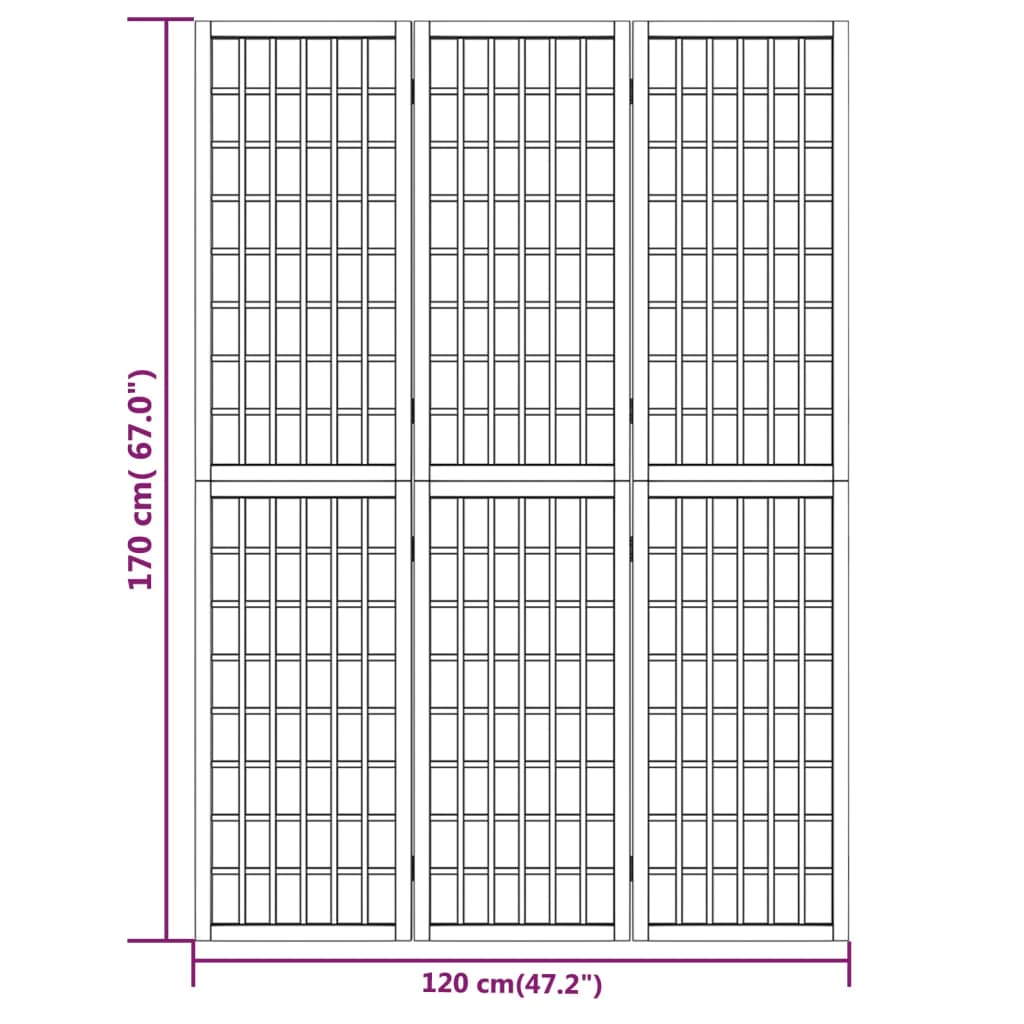 Cloison de séparation pliable 3 panneaux 120x170 cm Blanc - XIOS