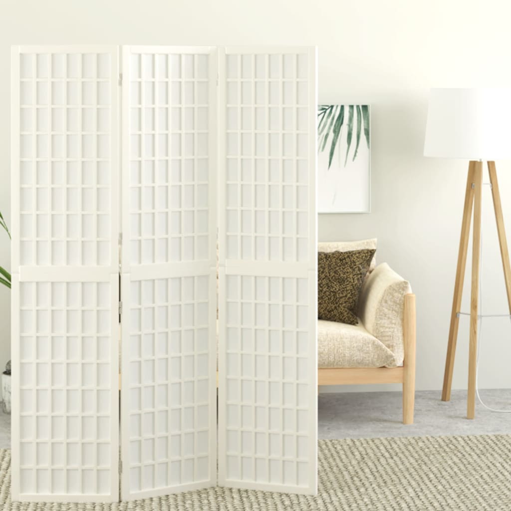 Cloison de séparation pliable 3 panneaux 120x170 cm Blanc - XIOS