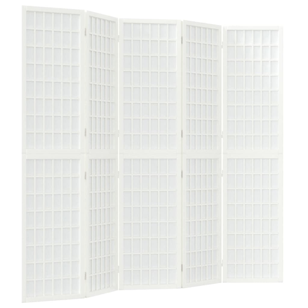 Cloison de séparation pliable 5 panneaux 200x170 cm Blanc XIOS