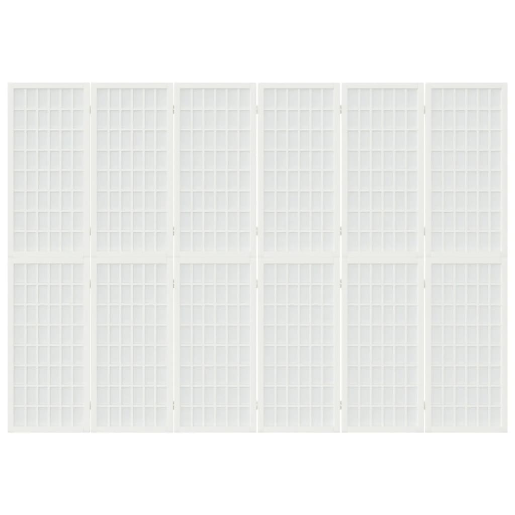Cloison de séparation pliable 6 panneaux 240x170 cm Blanc