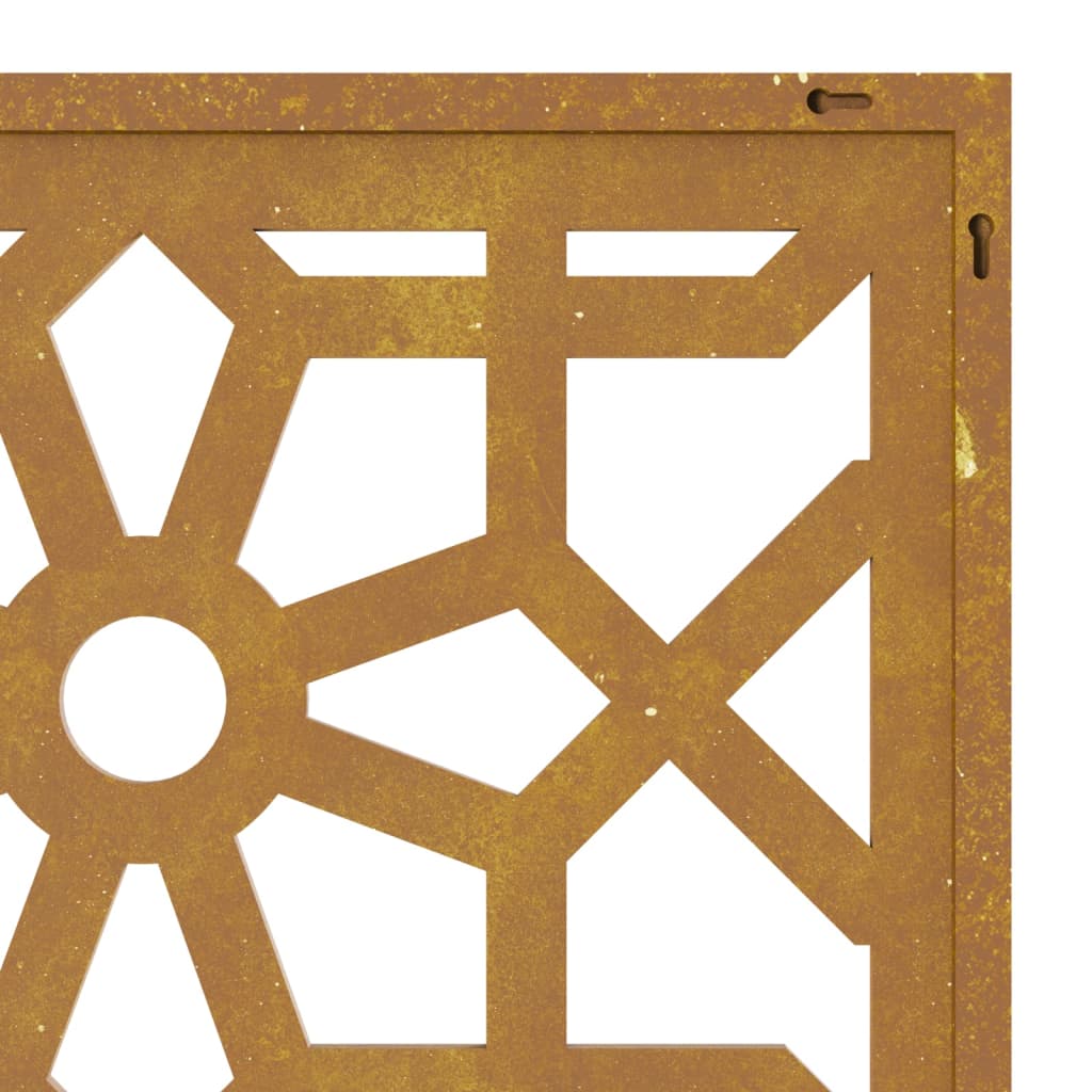 Décoration murale jardin 105x55cm acier corten design mauresque - XIOS
