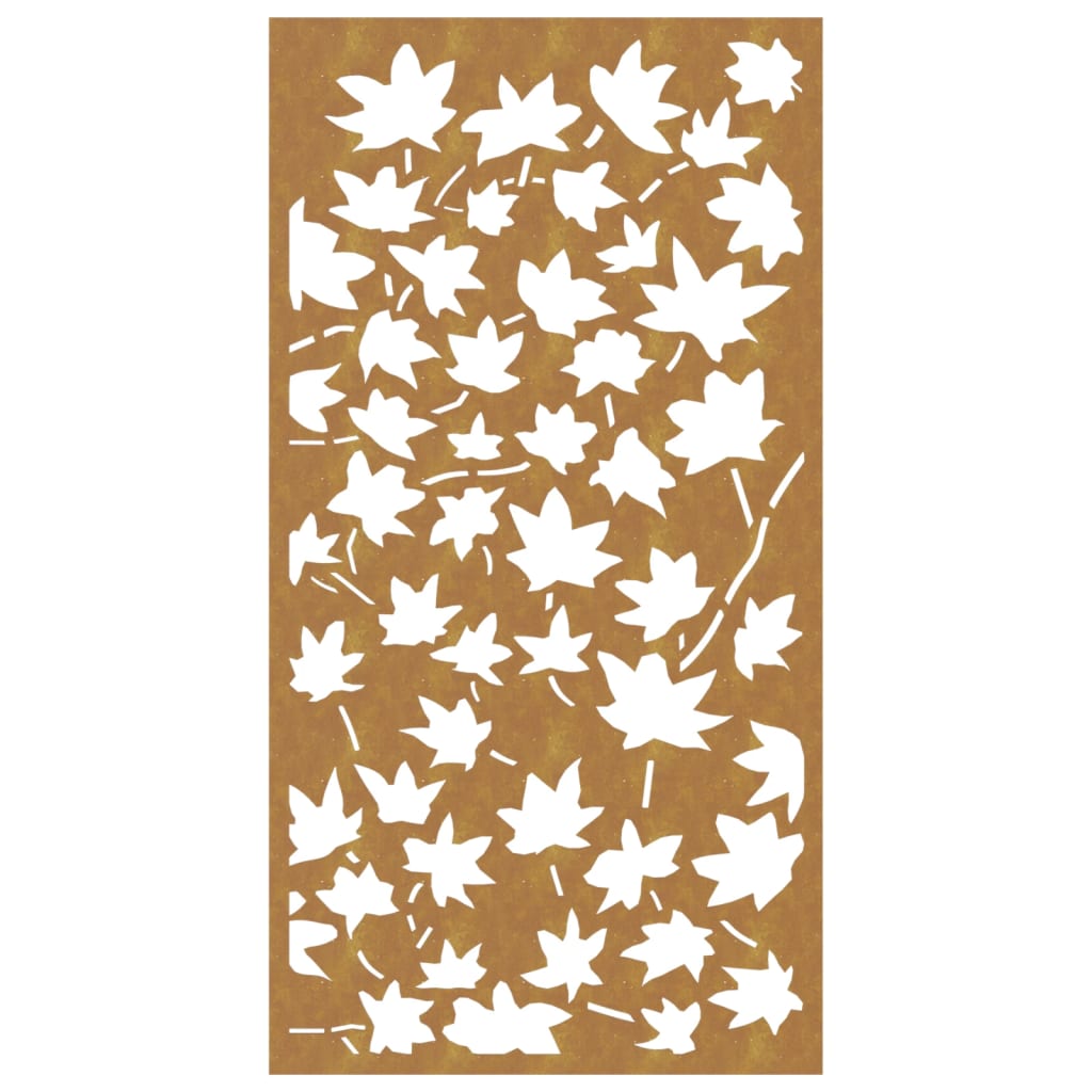 Décoration murale jardin 105x55 cm acier corten design feuille - XIOS