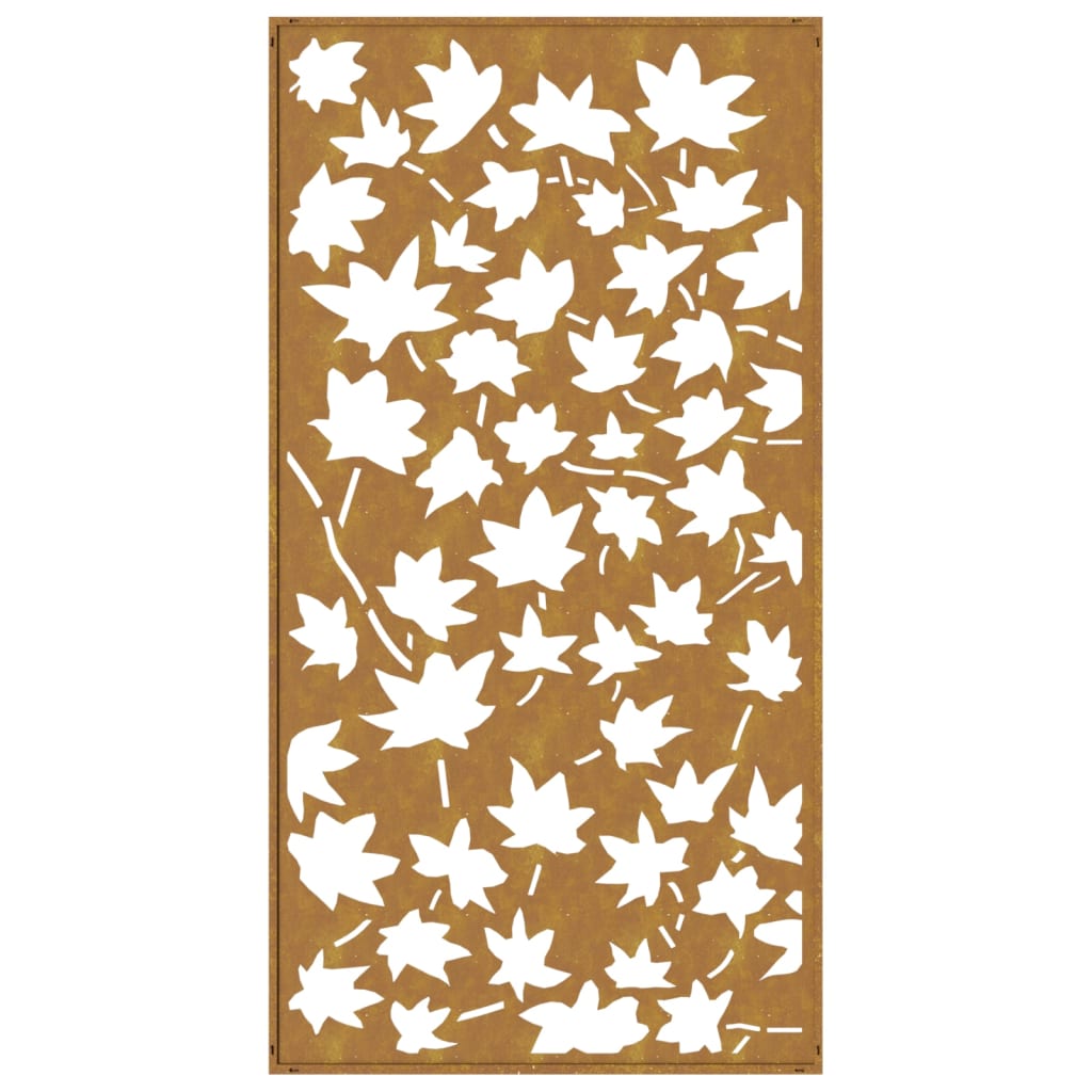Décoration murale jardin 105x55 cm acier corten design feuille - XIOS