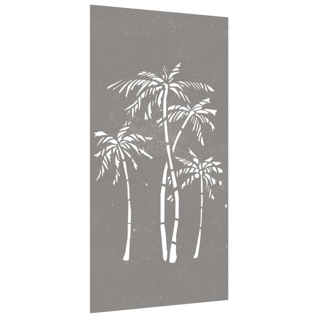 Décoration murale jardin 105x55 cm acier corten design palmier - XIOS