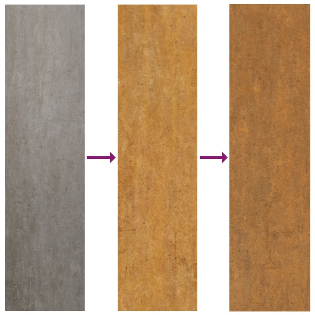 Décoration murale jardin 105x55 cm acier corten design de fleur Affiches, reproductions & œuvres graphiques vidaXL