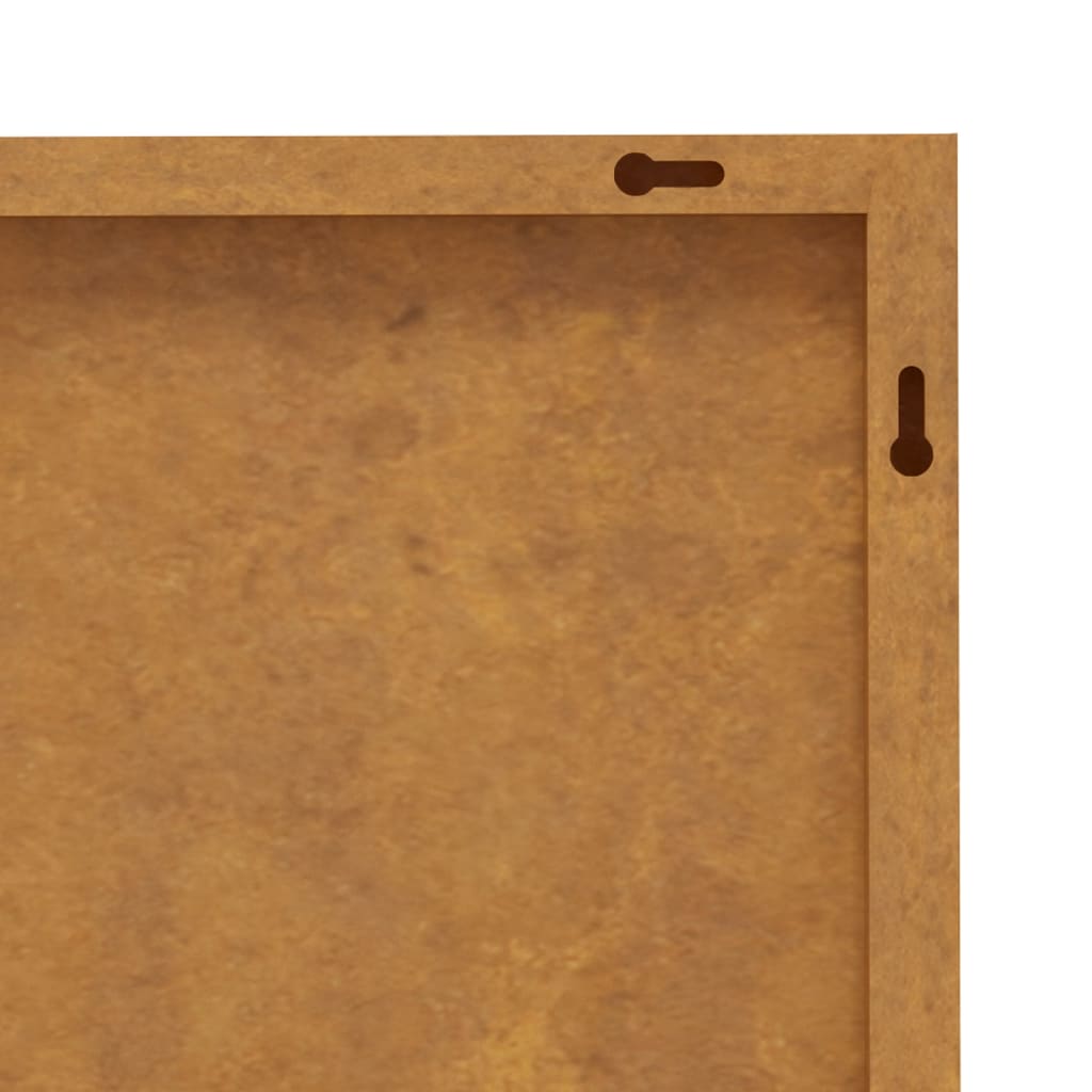 Décoration murale jardin 105x55 cm acier corten design de fleur Affiches, reproductions & œuvres graphiques vidaXL