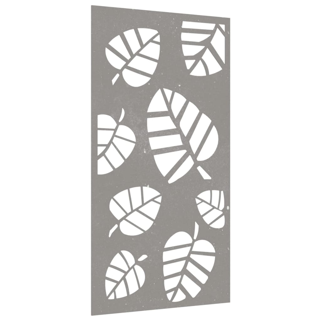 Décoration murale jardin 105x55 cm acier corten design feuille