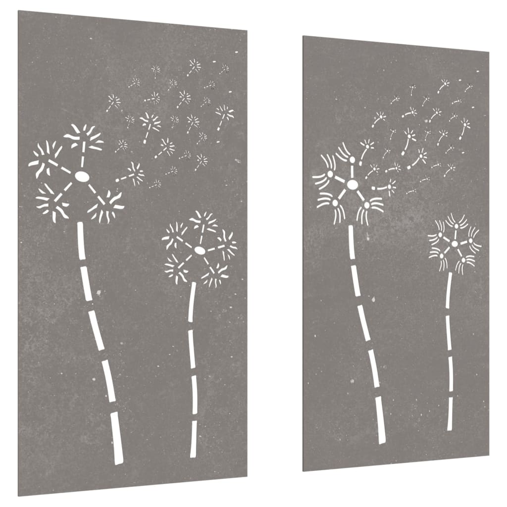 Décorations murales de jardin 2pcs 105x55 cm design de fleur - XIOS