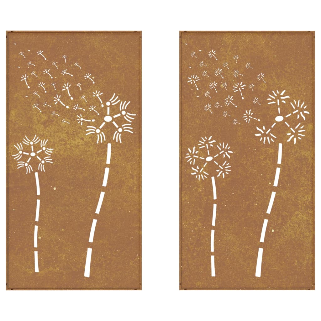 Décorations murales de jardin 2pcs 105x55 cm design de fleur - XIOS