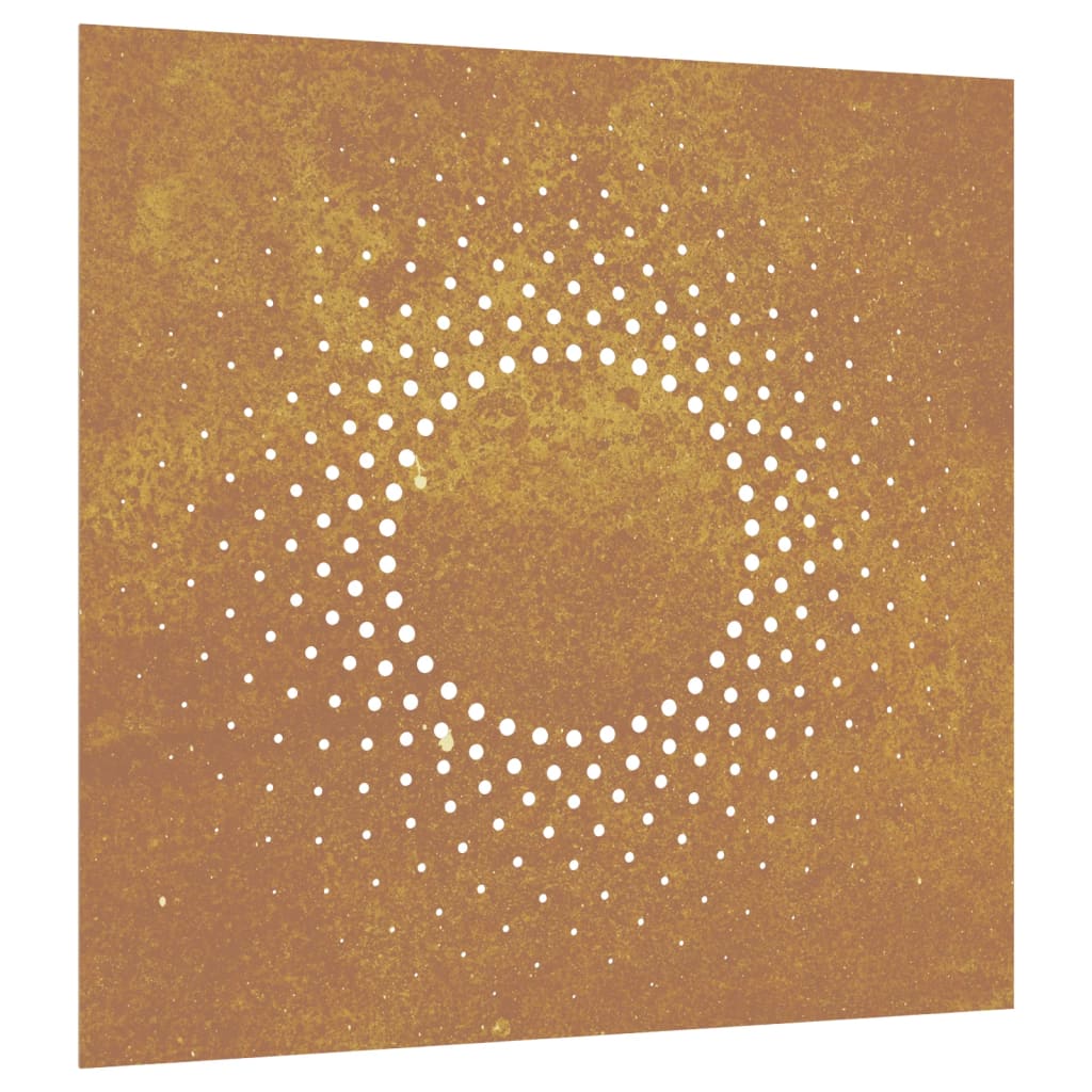 Décoration murale jardin 55x55 cm acier corten design du soleil - XIOS