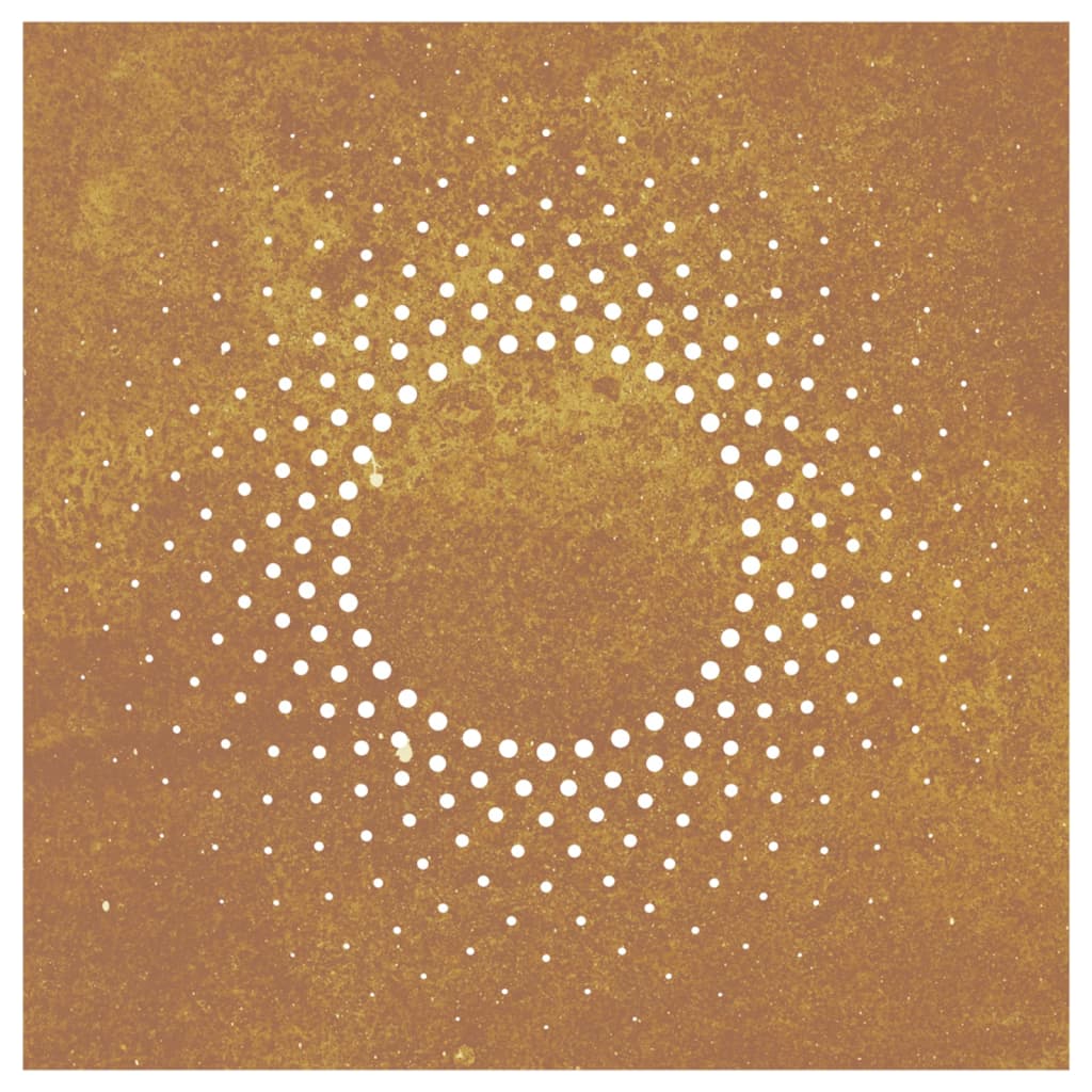 Décoration murale jardin 55x55 cm acier corten design du soleil - XIOS