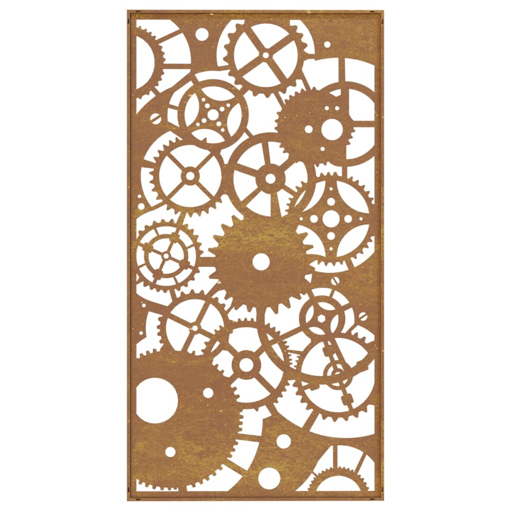 Décoration murale jardin 105x55 cm design de roue dentée - XIOS