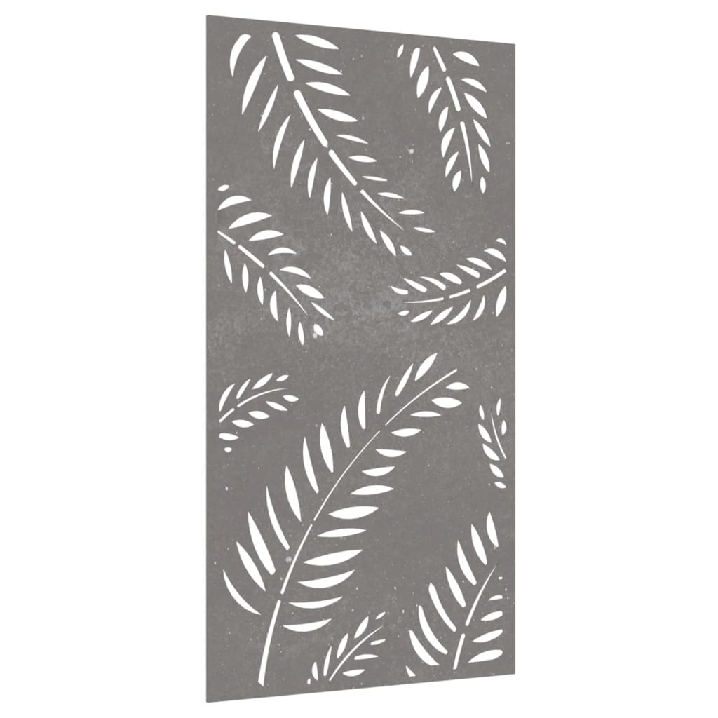 Décoration murale jardin 105x55 cm acier corten design feuille