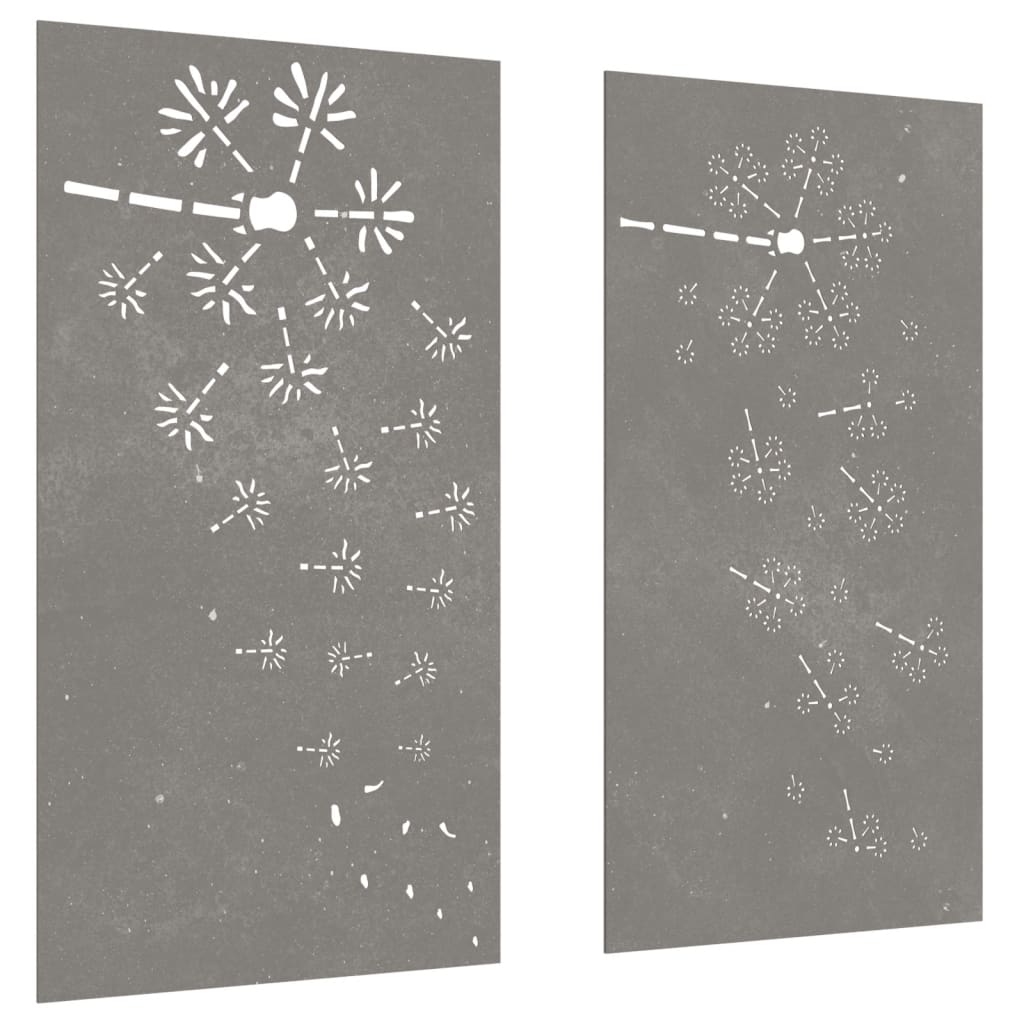 Décorations murales de jardin 2pcs 105x55 cm design de fleur - XIOS