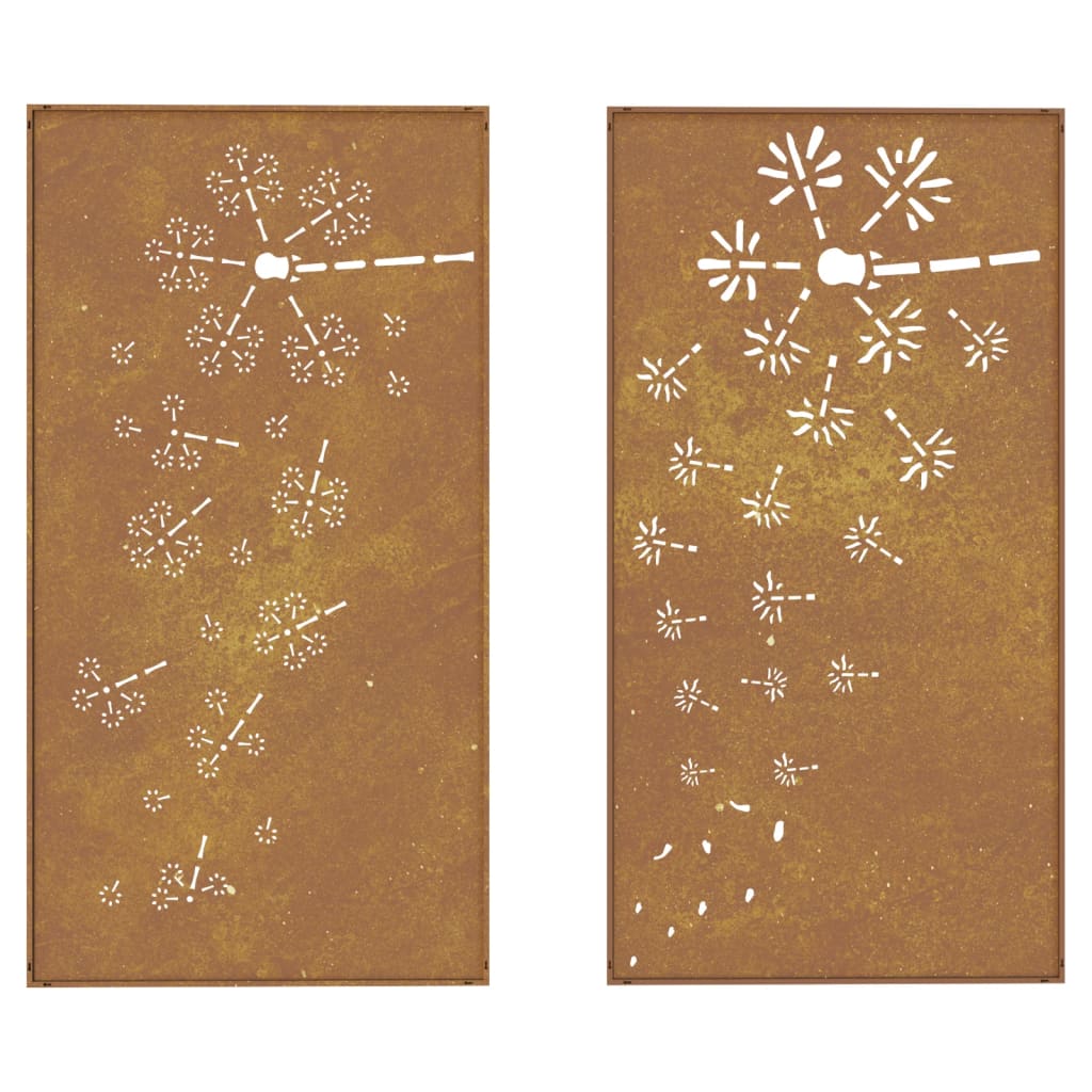 Décorations murales de jardin 2pcs 105x55 cm design de fleur - XIOS