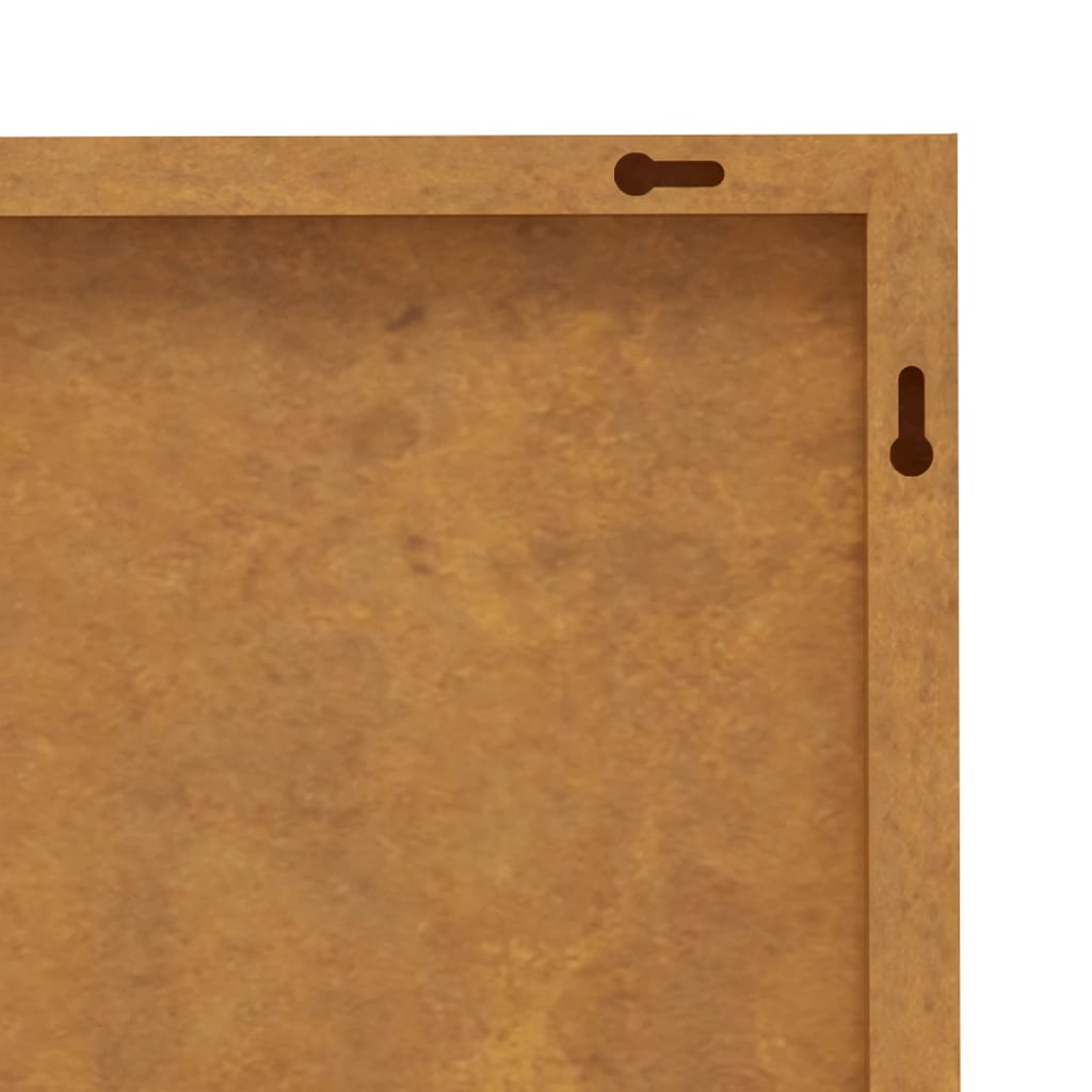 Décoration murale jardin 105x55 cm acier corten design d'oiseau