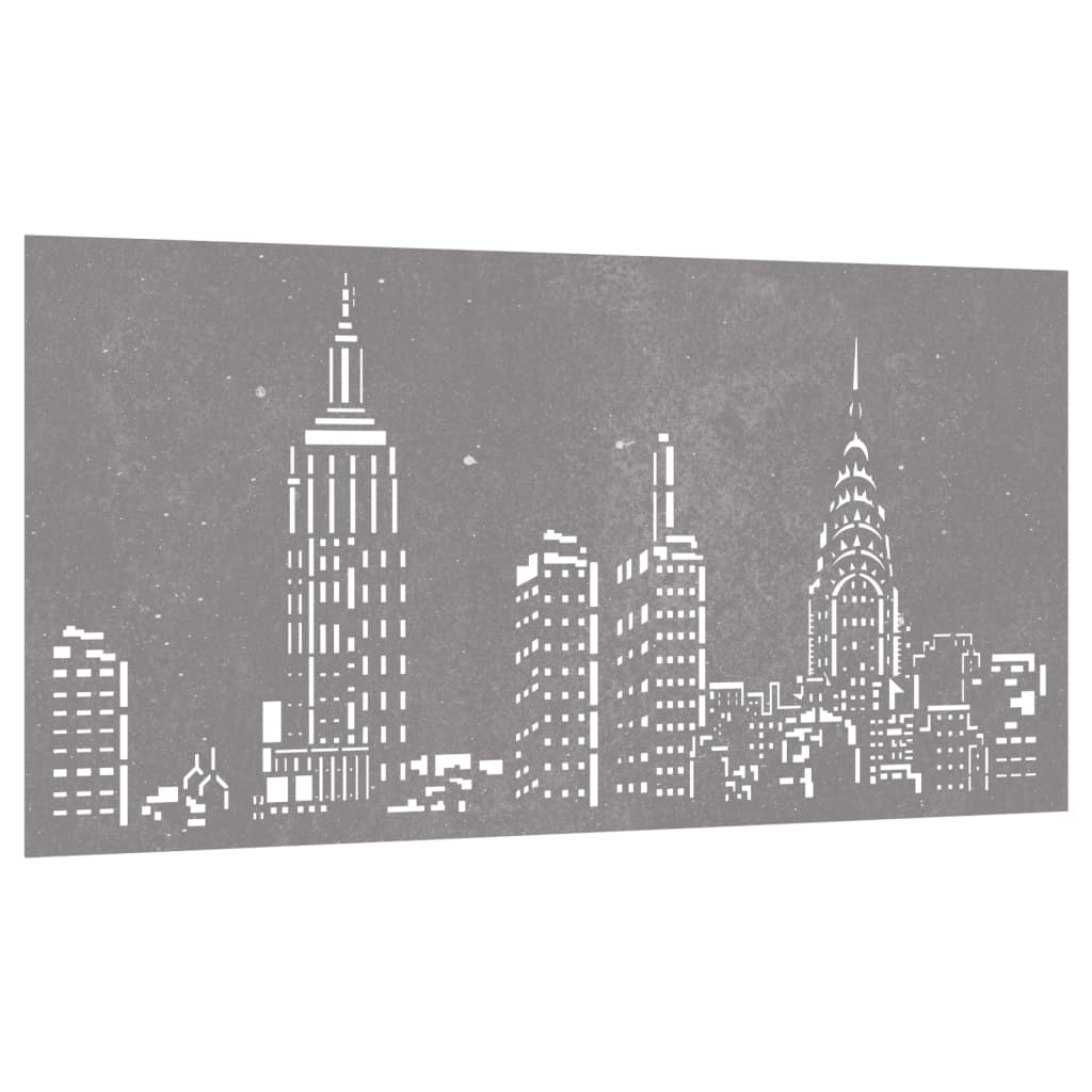 Décoration murale jardin 105x55cm acier corten design d'horizon - XIOS