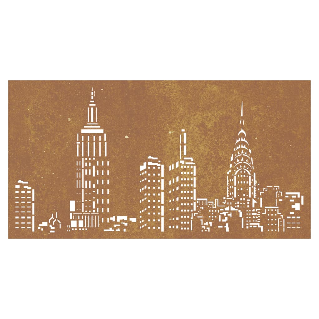 Décoration murale jardin 105x55cm acier corten design d'horizon - XIOS