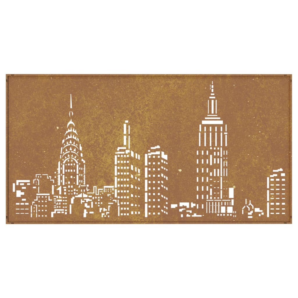 Décoration murale jardin 105x55cm acier corten design d'horizon - XIOS