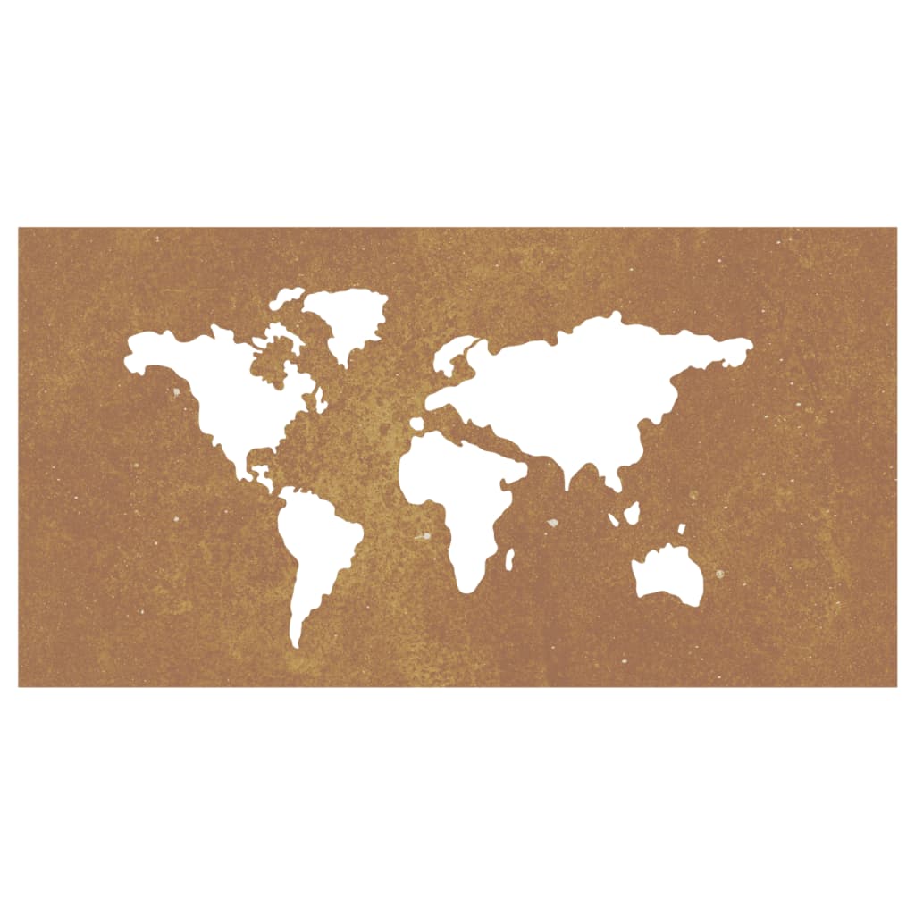 Décoration murale jardin 105x55 cm design de carte du monde - XIOS