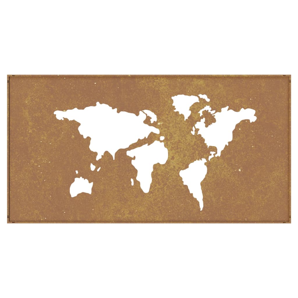 Décoration murale jardin 105x55 cm design de carte du monde - XIOS