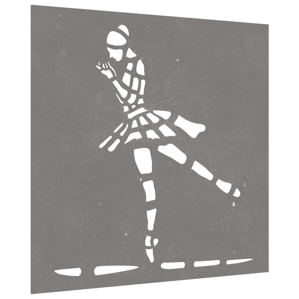 Décoration murale jardin 55x55 cm motif de danseuse de ballet - XIOS