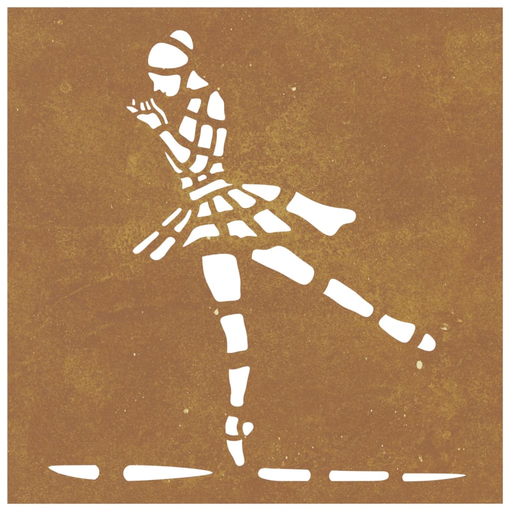 Décoration murale jardin 55x55 cm motif de danseuse de ballet - XIOS