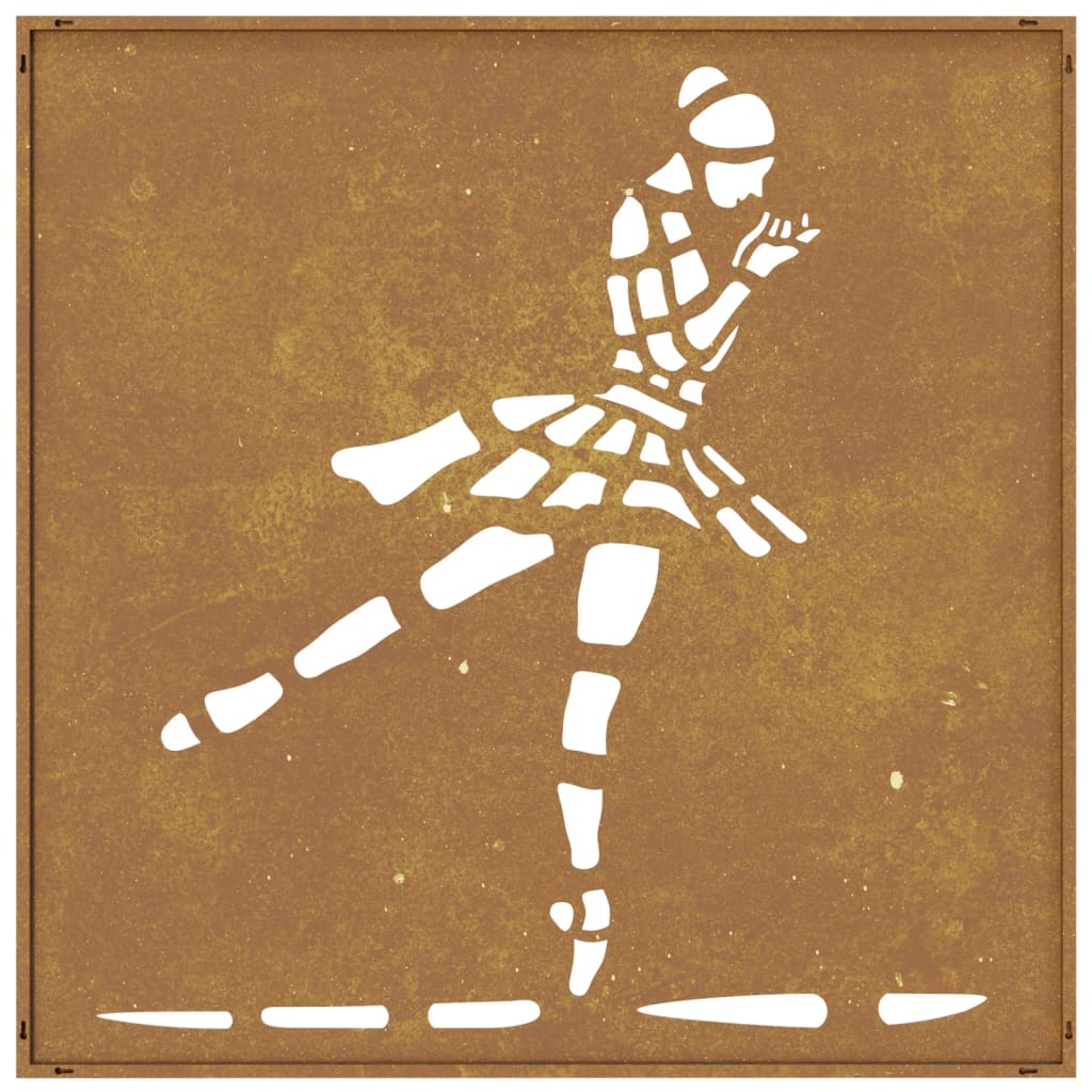 Décoration murale jardin 55x55 cm motif de danseuse de ballet - XIOS