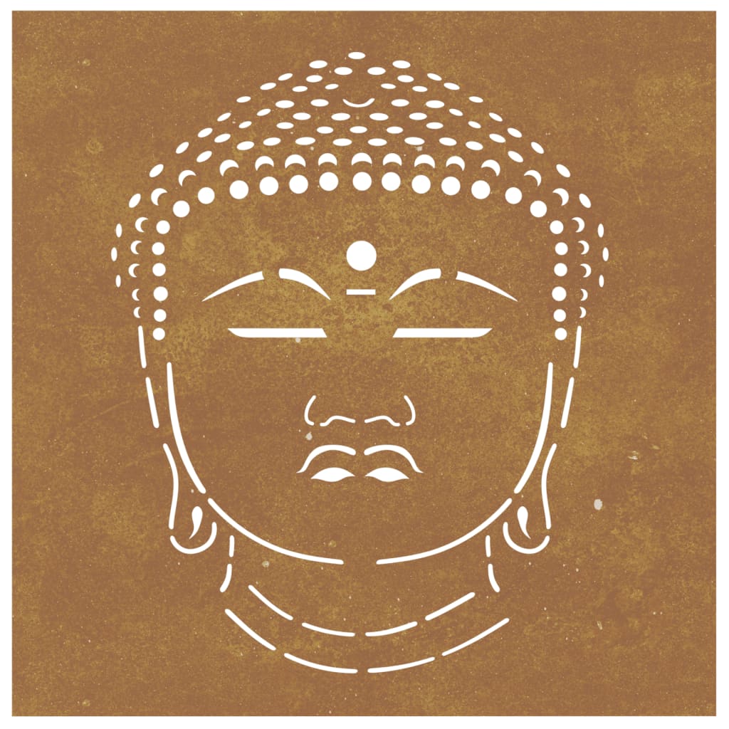Décoration murale jardin 55x55 cm motif de tête de bouddha - XIOS
