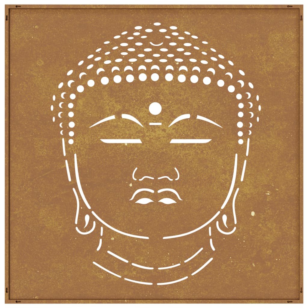 Décoration murale jardin 55x55 cm motif de tête de bouddha - XIOS