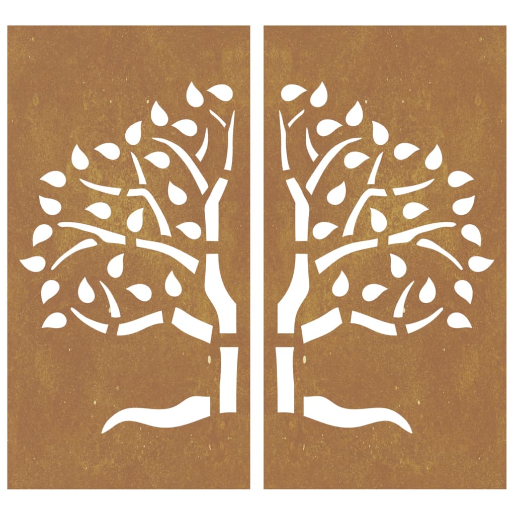 Décorations murales jardin 2 pcs 105x55 cm design d'arbre - XIOS