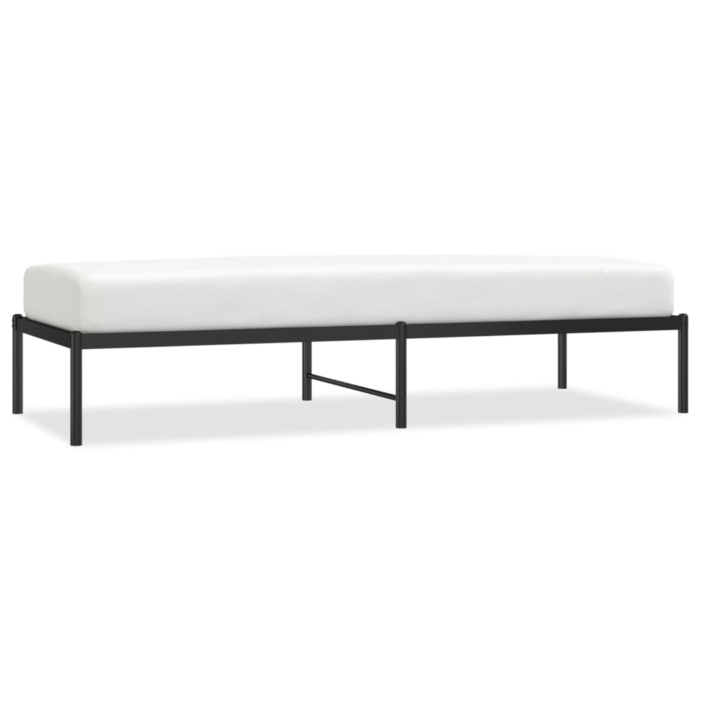 Cadre de lit métal sans matelas noir 75x190 cm - XIOS