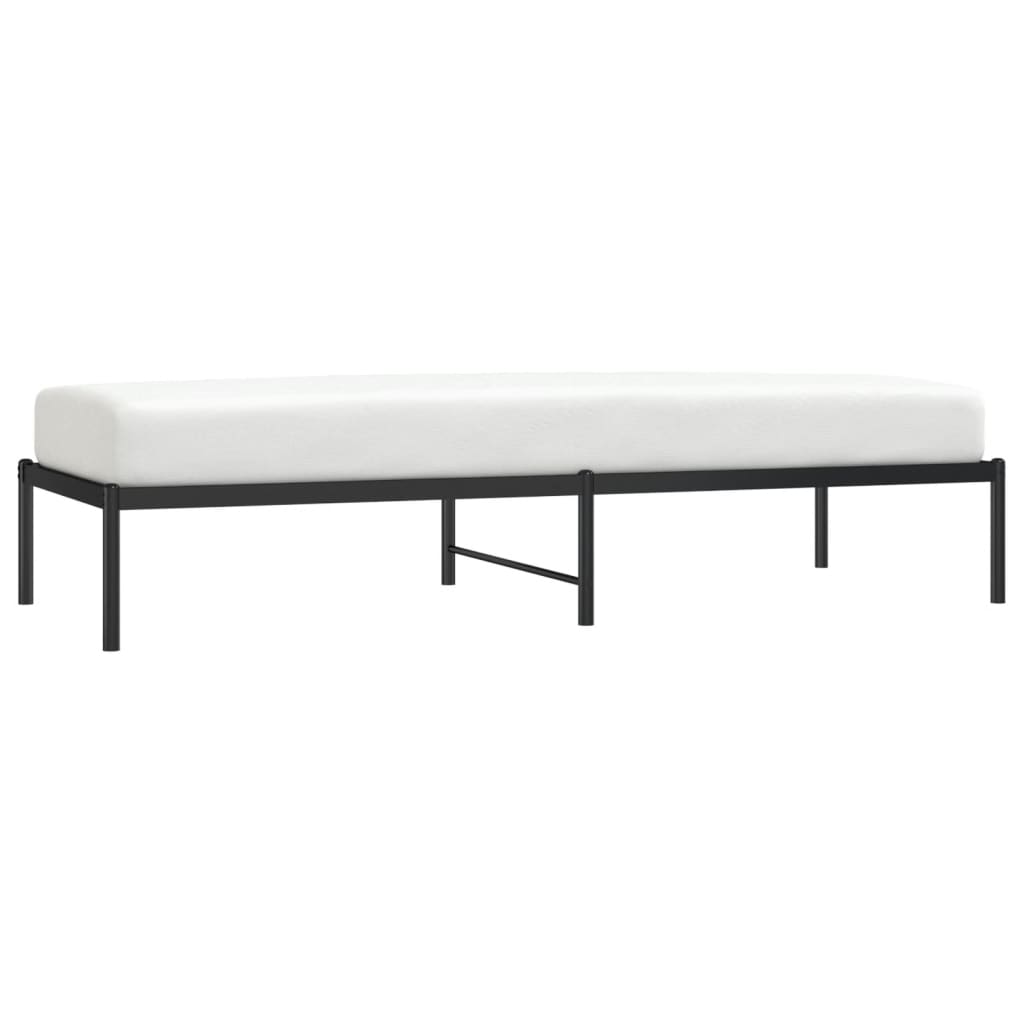 Cadre de lit métal sans matelas noir 75x190 cm - XIOS