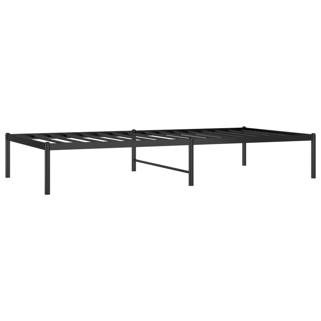 Cadre de lit métal sans matelas noir 90x190 cm - XIOS