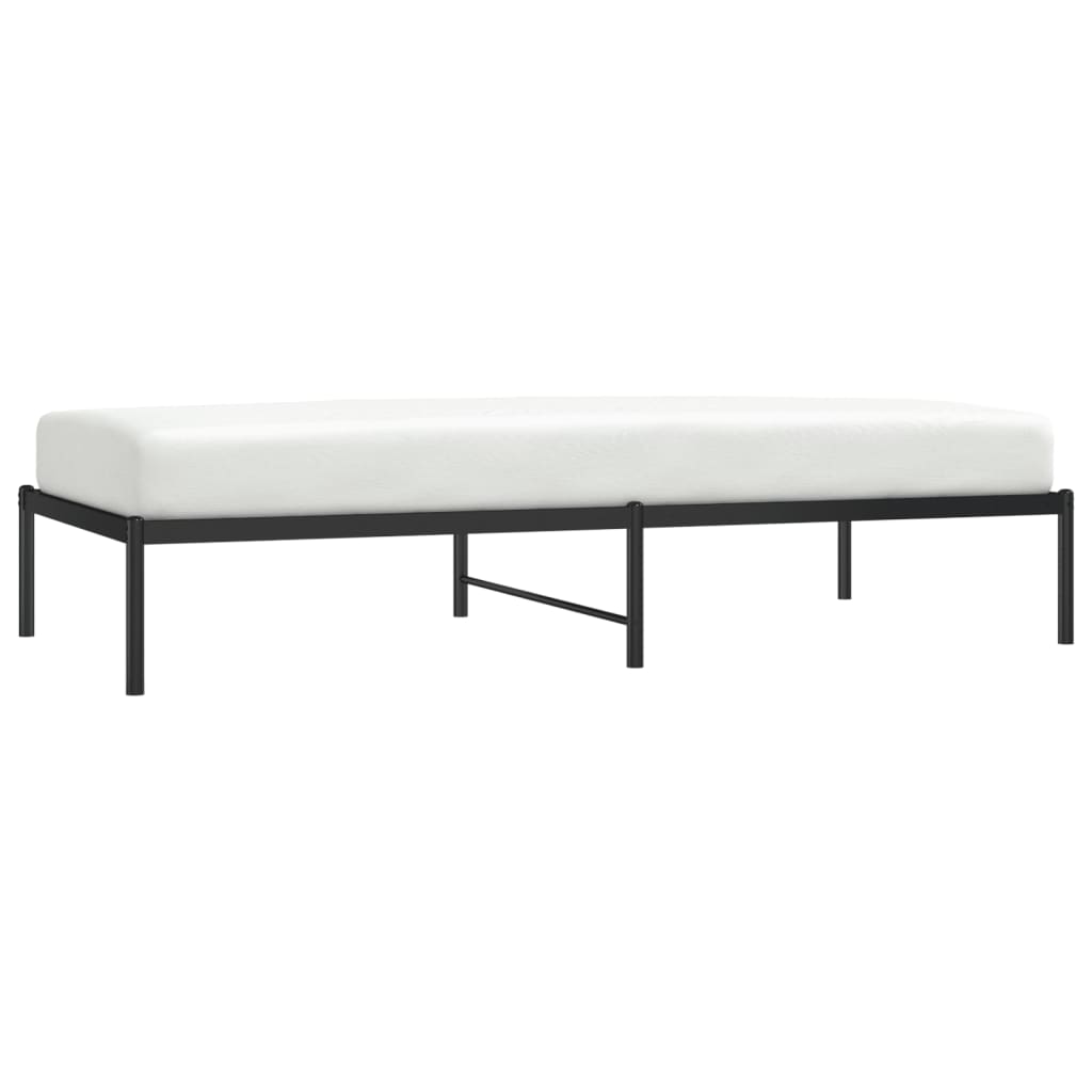 Cadre de lit métal sans matelas noir 90x190 cm - XIOS